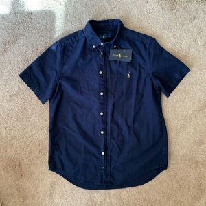 NWT Ralph Lauren navy button down